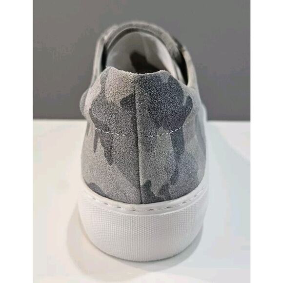 J/Slides NEW Womens 8.5M Alara1 Suede Leather Camo Grey Slip-On Sneakers - Picture 4 of 11